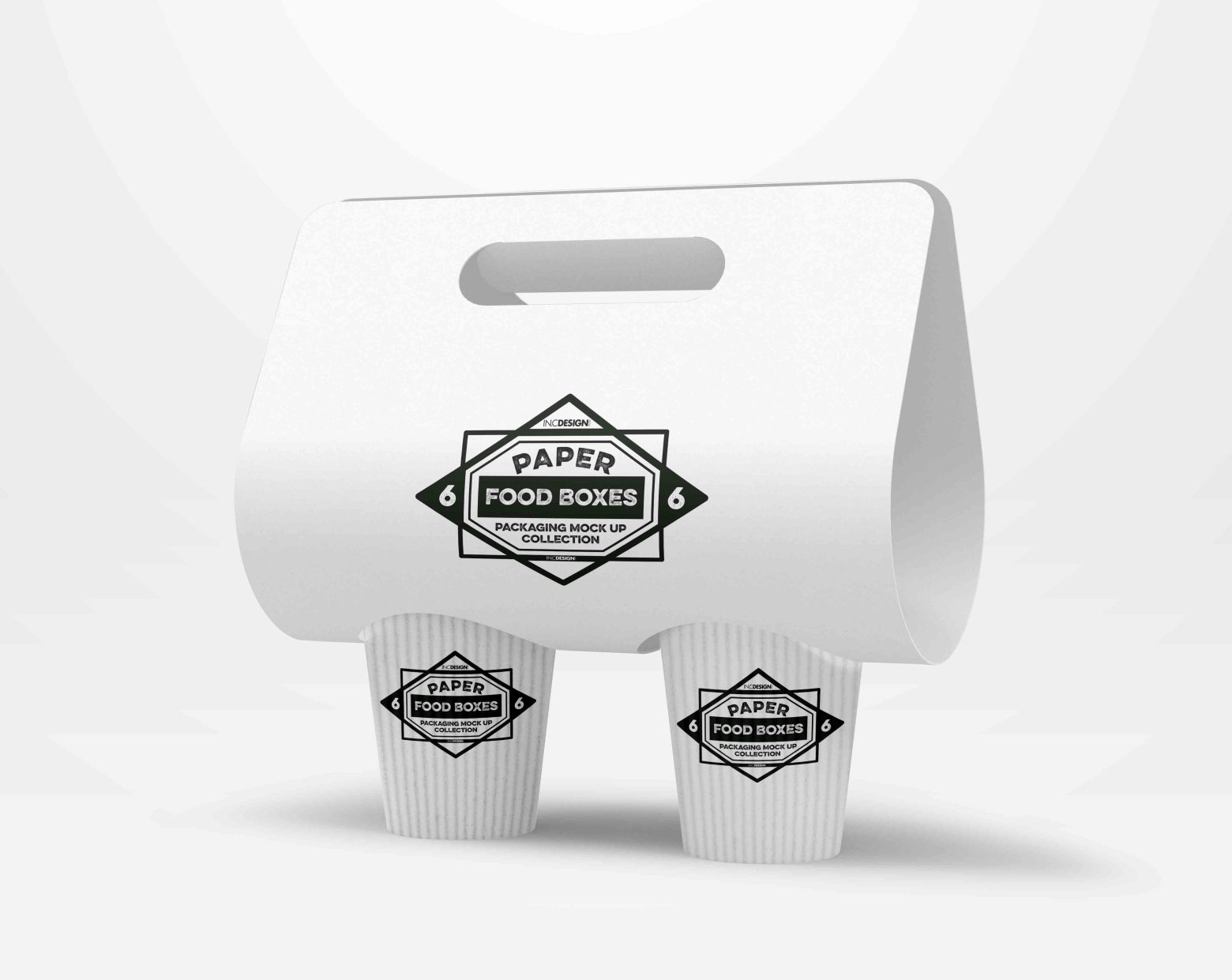 手提盒飲品打包盒ps樣機