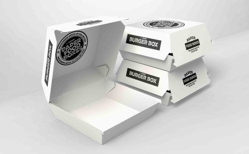 漢堡翻蓋盒效果設(shè)計ps樣機模型