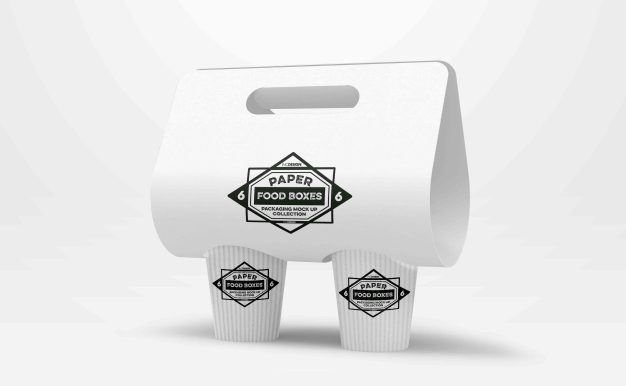手提盒飲品打包盒ps樣機(jī)