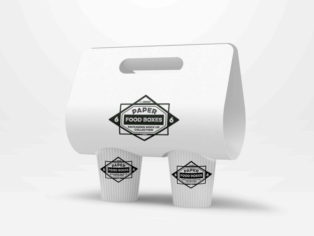 手提盒飲品打包盒ps樣機(jī)